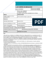 Acta de Cierre de Mediacion Kraus Ariel C Sanchez Santiago y Otro S Daños y Perjuicios