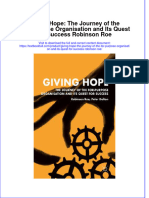 PDF Giving Hope The Journey of The For Purpose Organisation and Its Quest For Success Robinson Roe Ebook Full Chapter