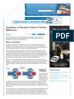 Cavitation or Aeration - How To Tell The Difference
