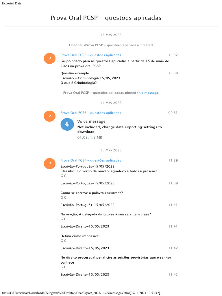 Questões da Prova Oral PCSP | PDF | Criminologia