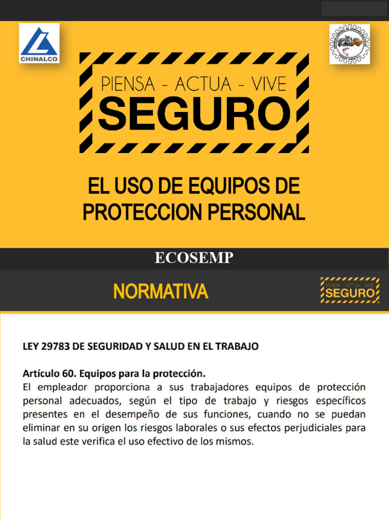 El Uso de Equipos de Proteccion Personal | PDF | Aislador (Electricidad ...