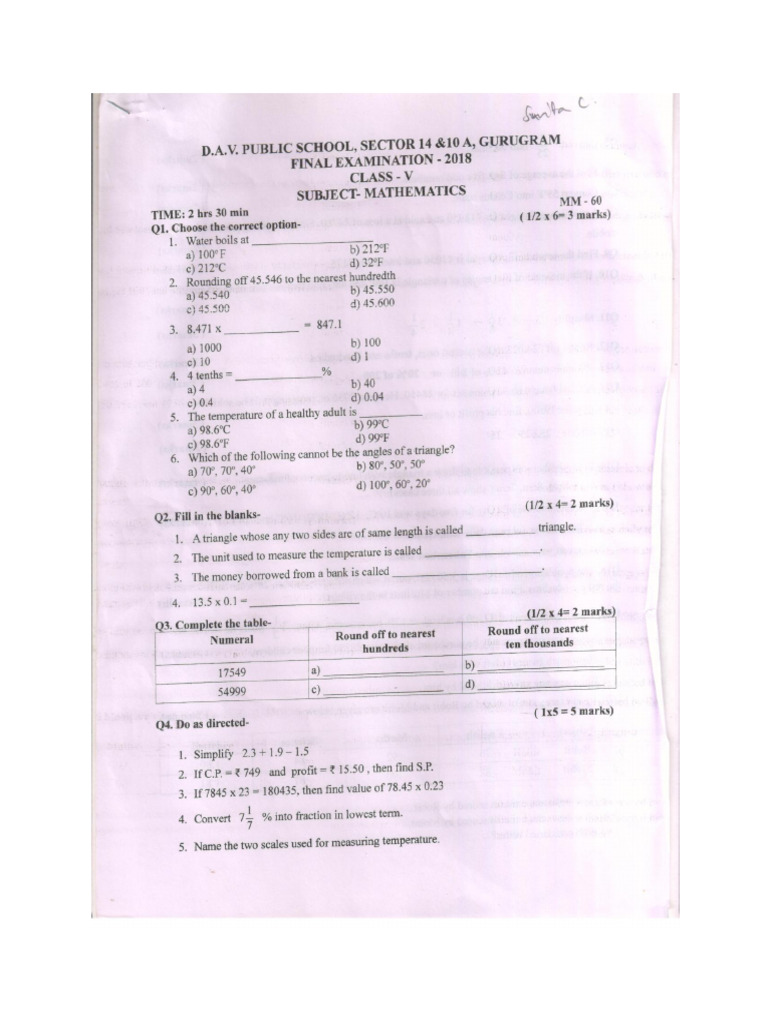 Exercise 10.2 Maths Class 7