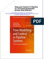 Full Chapter Flow Modelling and Control in Pipeline Systems A Formal Systematic Approach Sina Razvarz 2 PDF