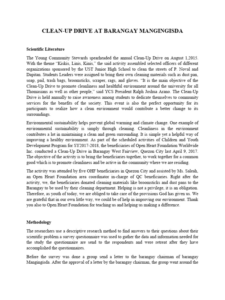 Clean | PDF | Survey Methodology | Questionnaire