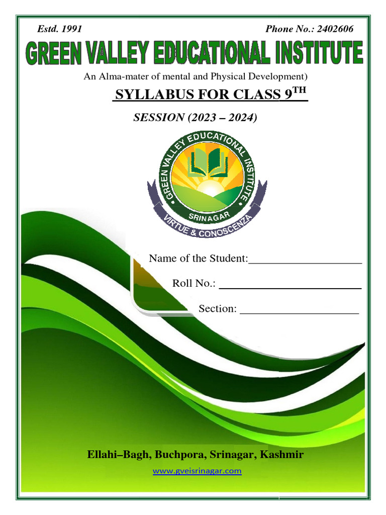 Class 9th syllabus 2023 24 pdf triangle area