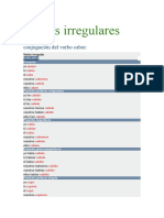 Conjugación de Verbos Irregulares