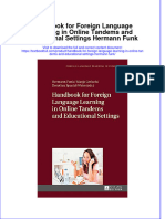 Download textbook Handbook For Foreign Language Learning In Online Tandems And Educational Settings Hermann Funk ebook all chapter pdf 