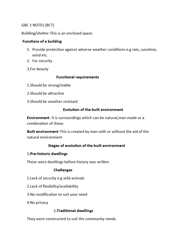 GBC 1 Notes-1 | PDF | Concrete | Foundation (Engineering)