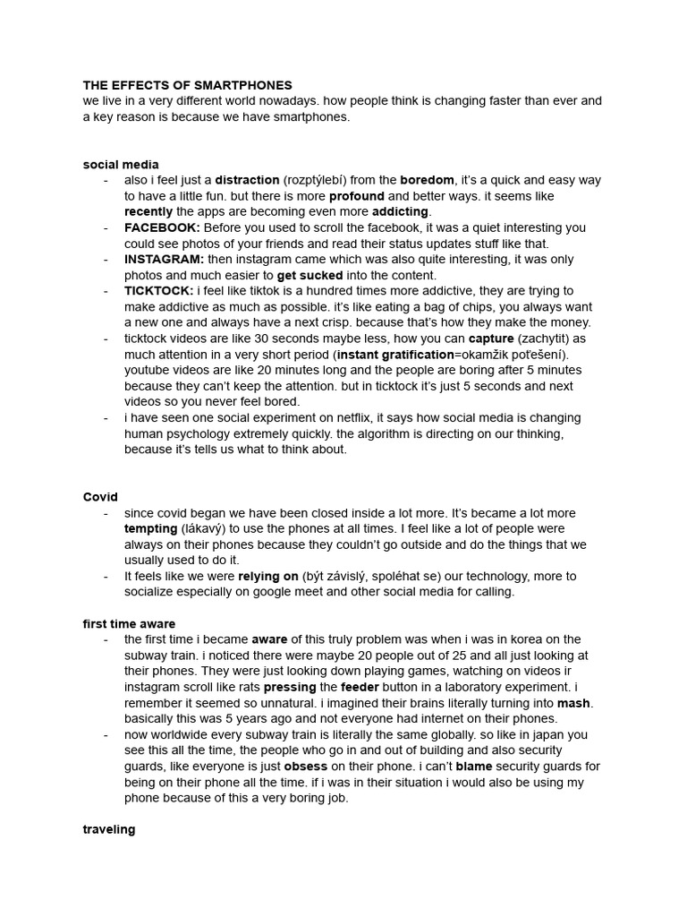 Impact of Smartphones on Society | PDF | Corporate Social ...