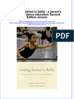 Textbook Getting Started in Ballet A Parents Guide To Dance Education Second Edition Janson Ebook All Chapter PDF