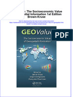 Textbook Geovalue The Socioeconomic Value of Geospatial Information 1St Edition Brown Kruse Ebook All Chapter PDF