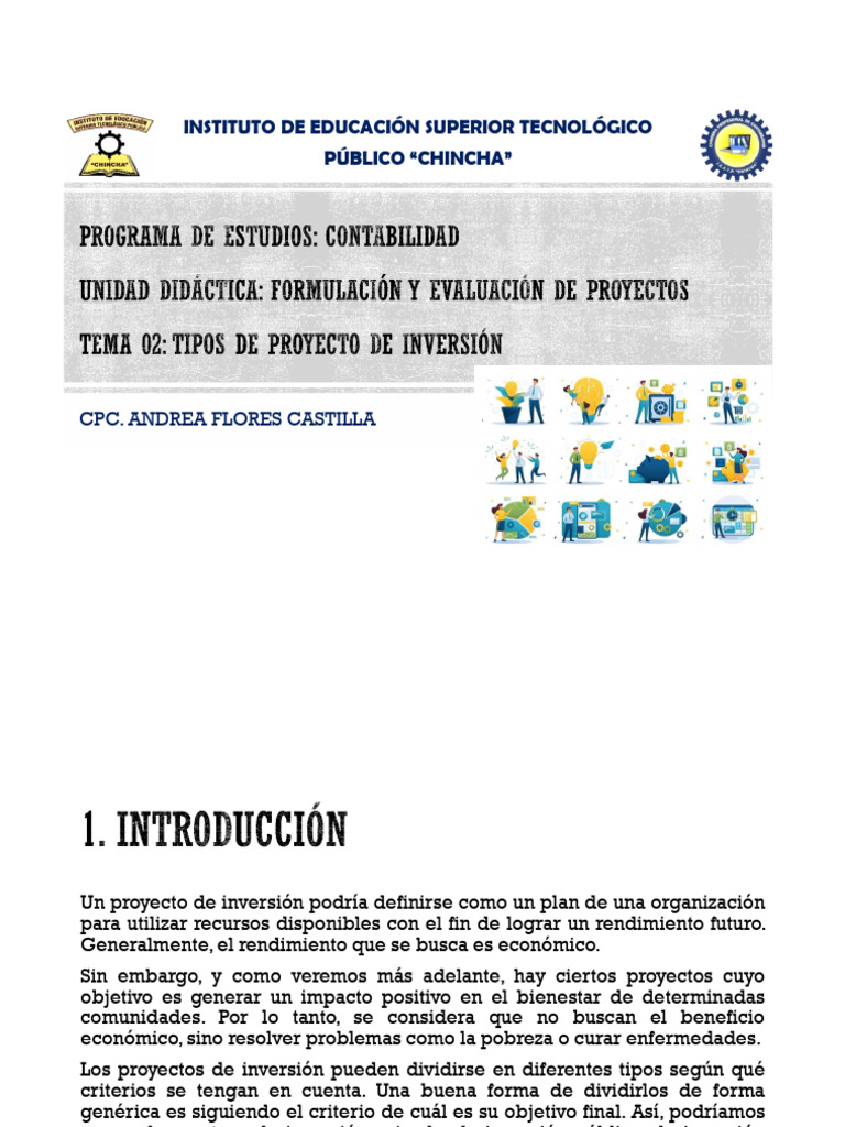 Tipos de Proyectos de Inversión | PDF | Business | Inversiones