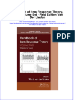 Textbook Handbook of Item Response Theory Three Volume Set First Edition Van Der Linden Ebook All Chapter PDF