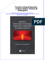 PDF Greens Function Integral Equation Methods in Nano Optics Thomas M Sndergaard Ebook Full Chapter