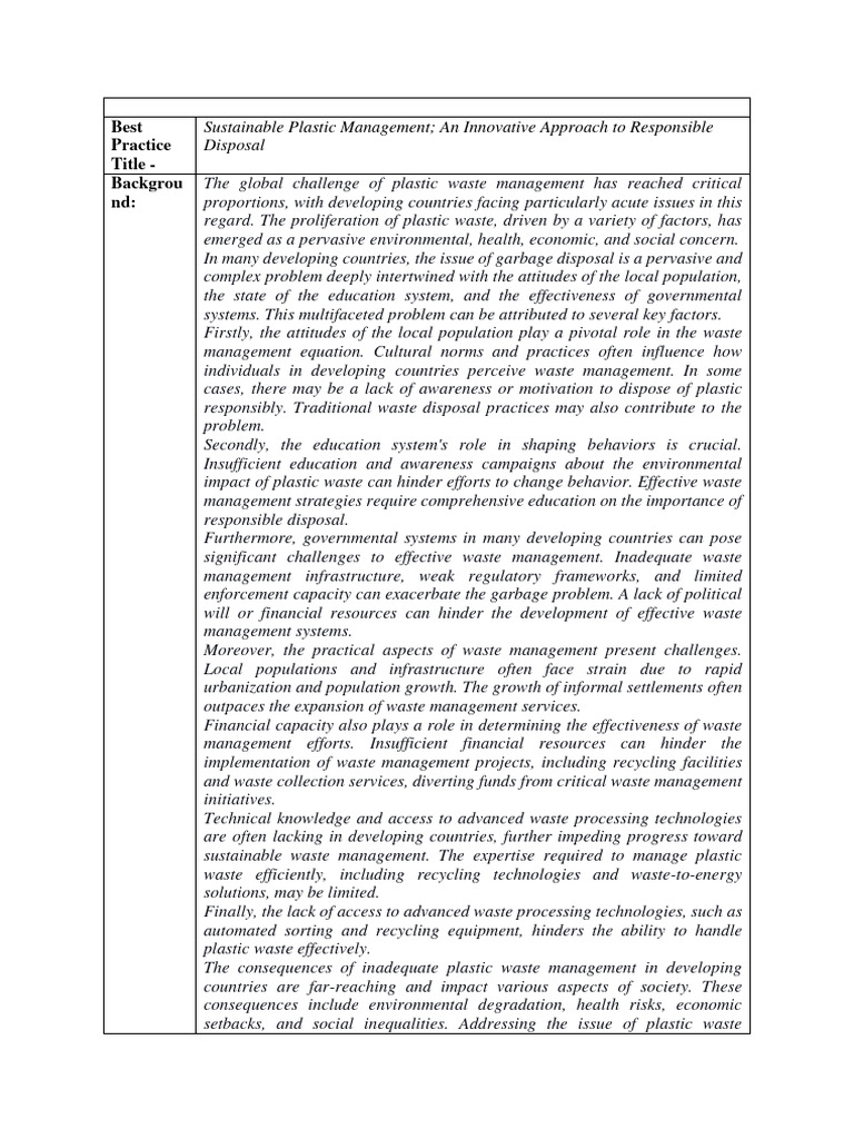 Empowering Waste Management in Sri Lanka | PDF | Waste Management ...