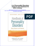 Download textbook Handbook Of Personality Disorders Theory Research And Treatment W John Livesley ebook all chapter pdf 