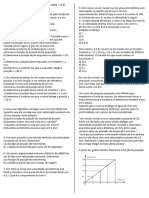 EXERCÍCIOS MOVIMENTO UNIFORME - 1a SÉRIE 2o BI