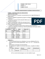 Examen Architecture Des Ordinateurs Et Système D