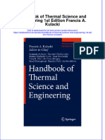 Textbook Handbook of Thermal Science and Engineering 1St Edition Francis A Kulacki Ebook All Chapter PDF