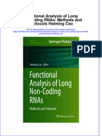 Full Chapter Functional Analysis of Long Non Coding Rnas Methods and Protocols Haiming Cao PDF