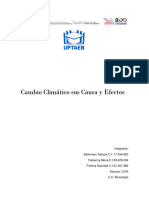 Cambio Climático Sus Causa y Efectos