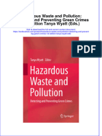 Textbook Hazardous Waste and Pollution Detecting and Preventing Green Crimes 1St Edition Tanya Wyatt Eds Ebook All Chapter PDF