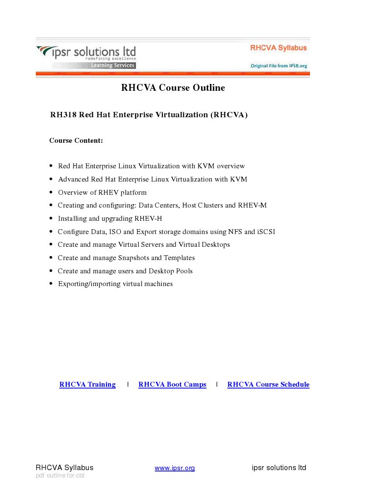 RHCVA Syllabus | PDF