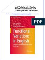 Full Chapter Functional Variations in English Theoretical Considerations and Practical Challenges Ram Ashish Giri PDF
