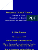 Molecular Orbital Theory: Edward A. Mottel Department of Chemistry Rose-Hulman Institute of Technology