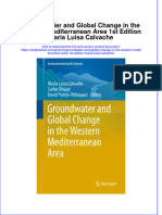 Textbook Groundwater and Global Change in The Western Mediterranean Area 1St Edition Maria Luisa Calvache Ebook All Chapter PDF