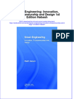 Download textbook Green Engineering Innovation Entrepreneurship And Design 1St Edition Habash ebook all chapter pdf 