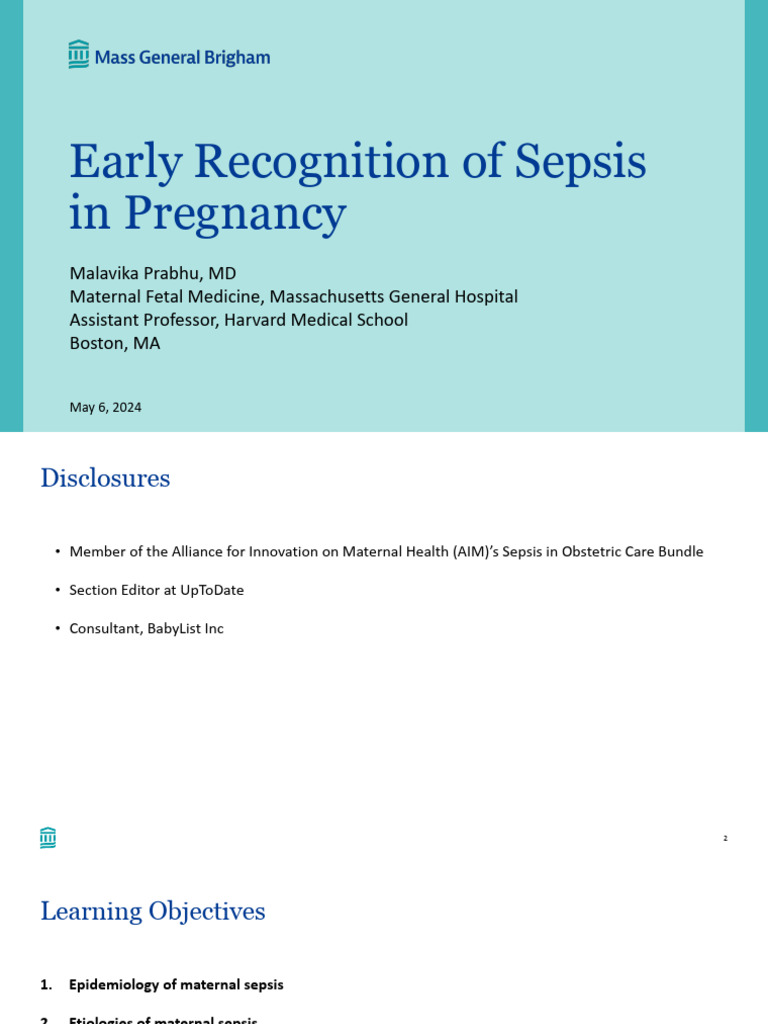 Maternal Sepsis: Early Recognition Strategies | PDF | Childbirth | Sepsis