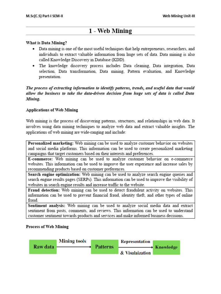Web Mining Techniques and Applications | PDF | Data Mining | Data ...