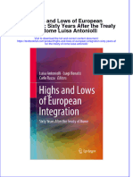 Textbook Highs and Lows of European Integration Sixty Years After The Treaty of Rome Luisa Antoniolli Ebook All Chapter PDF