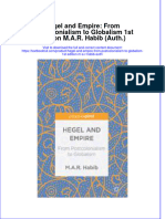 Download textbook Hegel And Empire From Postcolonialism To Globalism 1St Edition M A R Habib Auth ebook all chapter pdf 