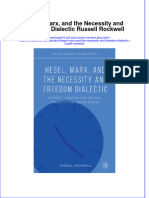 Textbook Hegel Marx and The Necessity and Freedom Dialectic Russell Rockwell Ebook All Chapter PDF