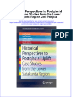 Historical Perspectives To Postglacial Uplift: Case Studies From The Lower Satakunta Region Jari Pohjola