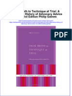 Download textbook From Truth To Technique At Trial A Discursive History Of Advocacy Advice Texts 1St Edition Philip Gaines ebook all chapter pdf 