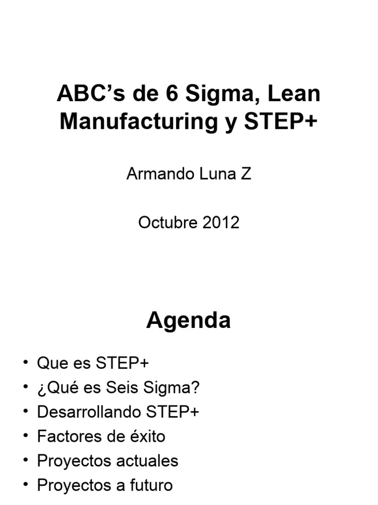 Seis Sigma y STEP+ | PDF | Six Sigma | Business