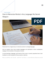 How To Memorize Words in Any Language - My Secret Weapon - Luca Lampariello Artículo