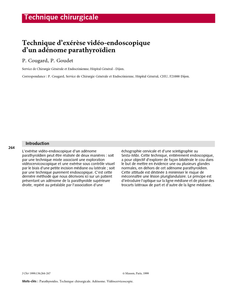 Exérèse vidéo-endoscopique d'adénome | PDF | Médecine clinique ...