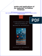 Textbook Fundamentals and Applications of Magnetic Materials 1St Edition Krishnan Ebook All Chapter PDF
