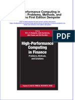 Download textbook High Performance Computing In Finance Problems Methods And Solutions First Edition Dempster ebook all chapter pdf 