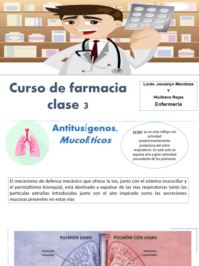 Tipos de Tos y Tratamientos Farmacológicos | PDF | Tos | Drogas
