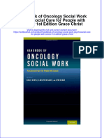 Textbook Handbook of Oncology Social Work Psychosocial Care For People With Cancer 1St Edition Grace Christ Ebook All Chapter PDF