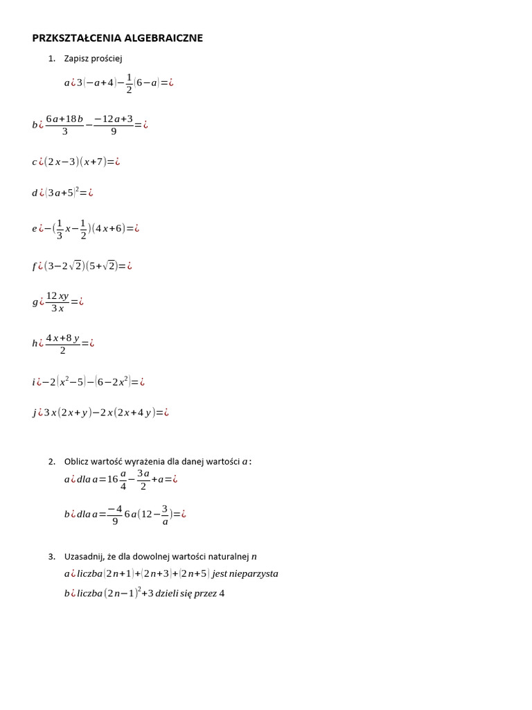 Algebra | PDF
