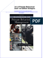 Textbook Handbook of Primate Behavioral Management 1St Edition Schapiro Ebook All Chapter PDF