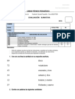 Evaluacion Remedial Matematica Segundo Basico