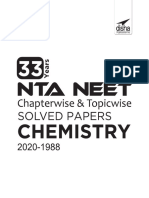 33 Years NEET Chapterwise & Topicwise Solved Papers CHEMISTRY 2020