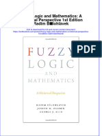 Textbook Fuzzy Logic and Mathematics A Historical Perspective 1St Edition Radim Belohlavek Ebook All Chapter PDF